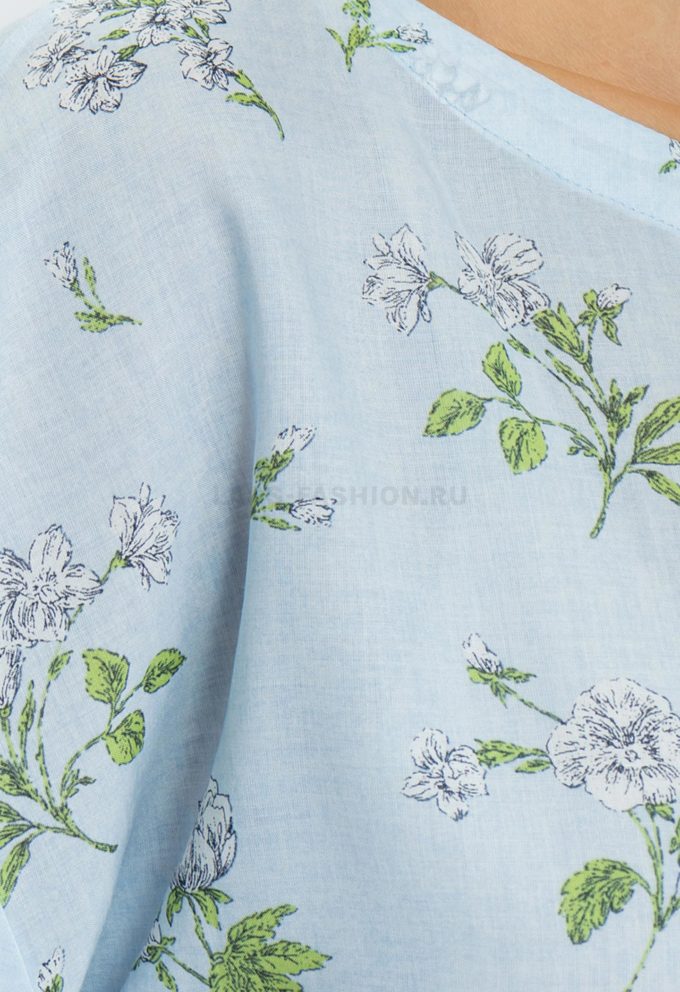 Блуза Эврика 06-903-1214 Кити (цветы на голубом)